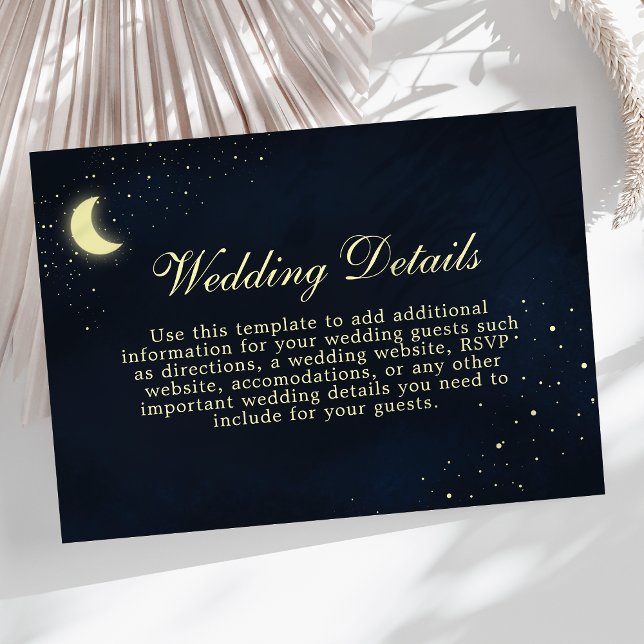 Celestial Moon Stars Midnight Blue Details Card (Creator Uploaded)