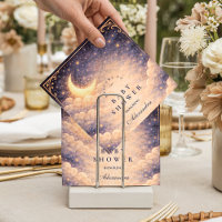 Celestial Moon Stars Neutral Baby Shower