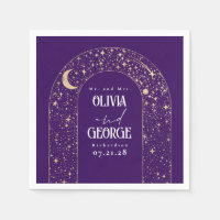 Celestial Moon Stars Purple Wedding