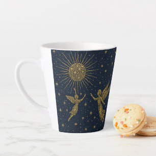 Celestial Moon & Sun Latte Mug – Mystical Night Sk