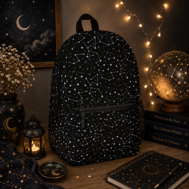 Celestial Moon Theme  Printed Backpack (Creator Uploaded)