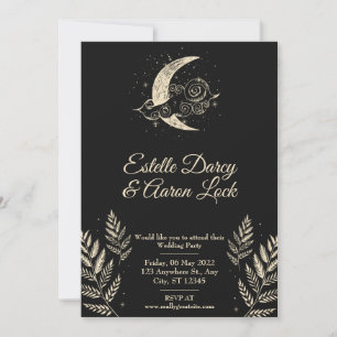 Celestial Moon Wedding Invite 