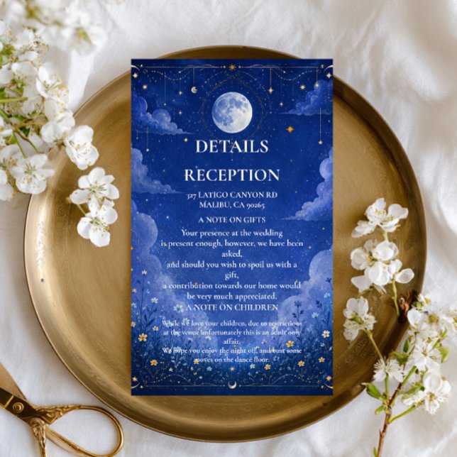 Celestial Moonlit Botanical Enclosure Card (Creator Uploaded)