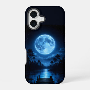 Celestial Moonlit Forest Reflection Aesthetic iPhone 16 Case