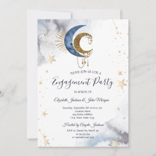Celestial Moons,Stars  Invitation