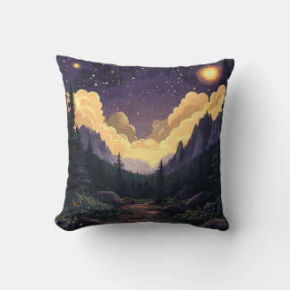 Celestial Moonscape Pillow