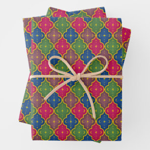 Celestial Moroccan Tile (small scale) Wrapping Paper Sheet
