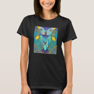 Celestial Moth Boho Butterfly Mystical Moon Phase  T-Shirt