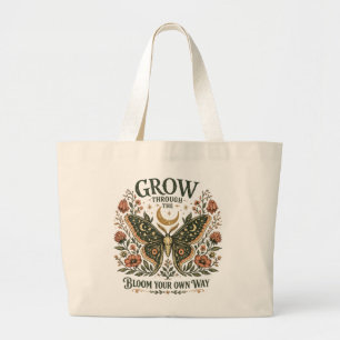 Celestial Moth Botanical Tote Bag