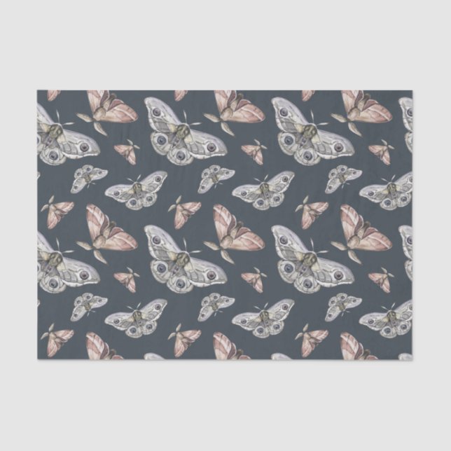 Celestial Moth Butterfly Pattern Tissue Paper (Front)