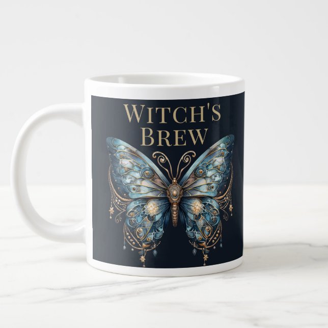 Celestial Moth Dark Aesthetic Mug (Left)