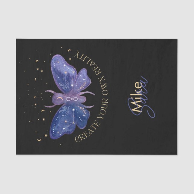 Celestial Moth Personalised  Tissue Paper (Front)