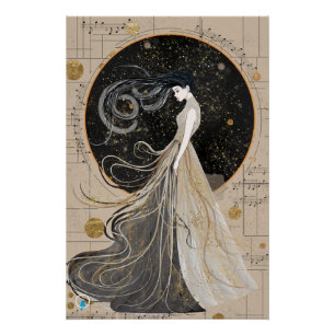 Celestial Muse Glossy Poster