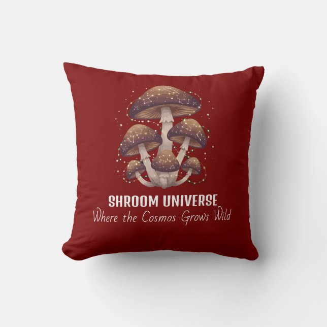 Celestial Mushroom Constellation Universe Cushion (Front)