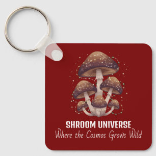 Celestial Mushroom Constellation Universe Key Ring