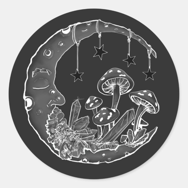 Celestial mushroom designed stickers (Front)