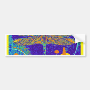 Celestial Mystic Gold Dragonfly by Sharles Bumper Sticker