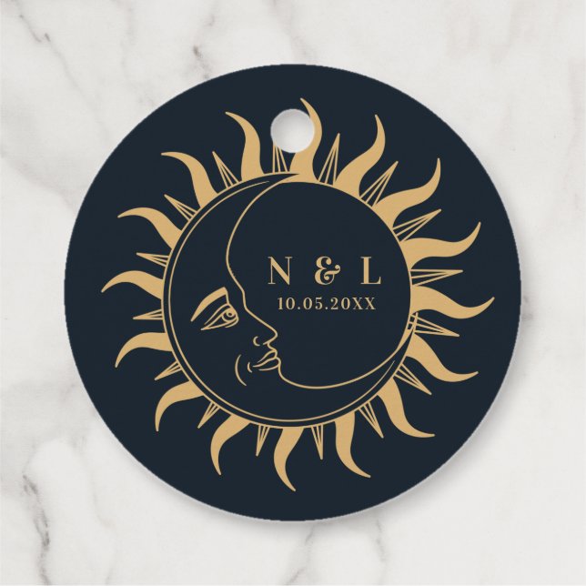 Celestial Mystical Elements Starsigns Favour Tags (Back)