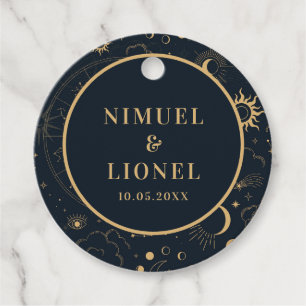 Celestial Mystical Elements Starsigns Favour Tags