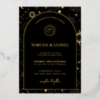 Celestial Mystical Elements Starsigns Wedding Foil