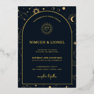 Celestial Mystical Elements Starsigns Wedding Foil