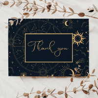Celestial Mystical Elements Thank you Postcard