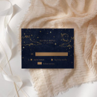 Celestial Mystical Gold RSVP Response Card