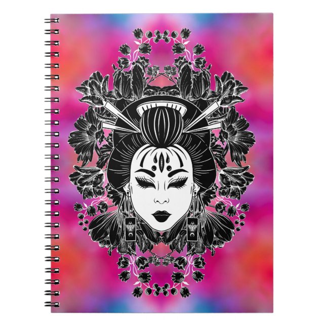 CELESTIAL MYSTICAL JAPANESE GEISHA SPIRIT  NOTEBOOK (Front)