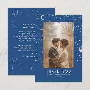 Celestial & Mystical Starry Night Thank You Photo Card