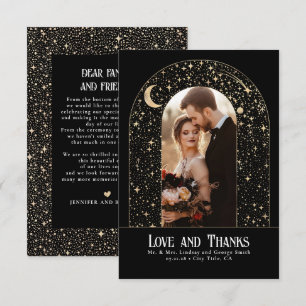 Celestial & Mystical Starry Night Thank You Photo Card