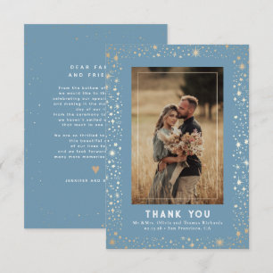 Celestial & Mystical Starry Night Thank You Photo Card