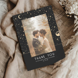 Celestial & Mystical Starry Night Thank You Photo Card