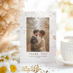 Celestial & Mystical Starry Night Thank You Photo Card