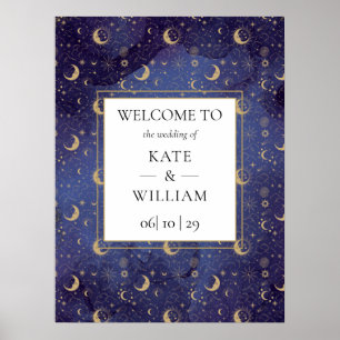 Celestial Mystical Wedding Welcome Sign