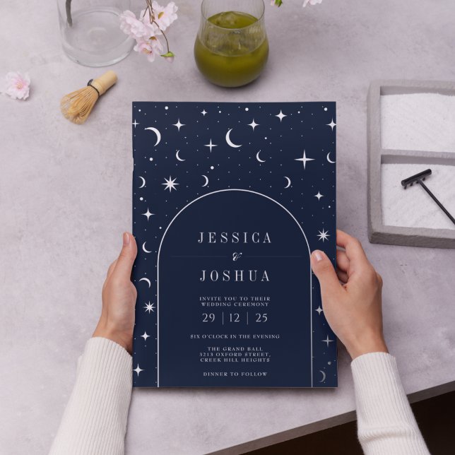Celestial Navy Arch Frame Star Moon Silver (Creator Uploaded)