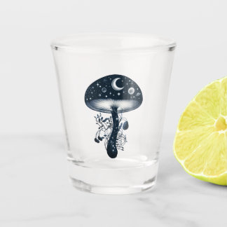 Celestial Navy Blue Mushroom Shot Glass