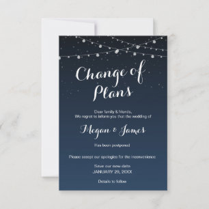 Celestial Navy Blue Starry Night Wedding  Invitation