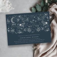 Celestial Navy Starry Night Moon Baby Shower