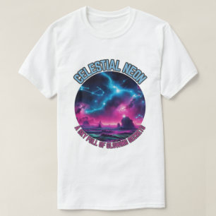 Celestial Neon - A sky full of glowing secrets T-Shirt