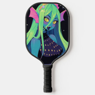 Celestial Neon Mermaid — Kawaii Cosmic Siren Vibes Pickleball Paddle