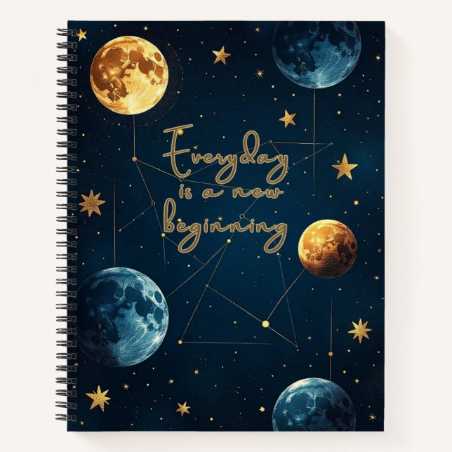 Celestial New Beginnings Spiral Notebook (Front)