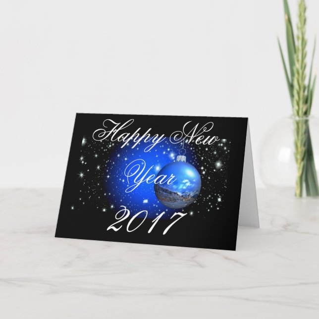 Celestial New Year Holiday Card (Front)