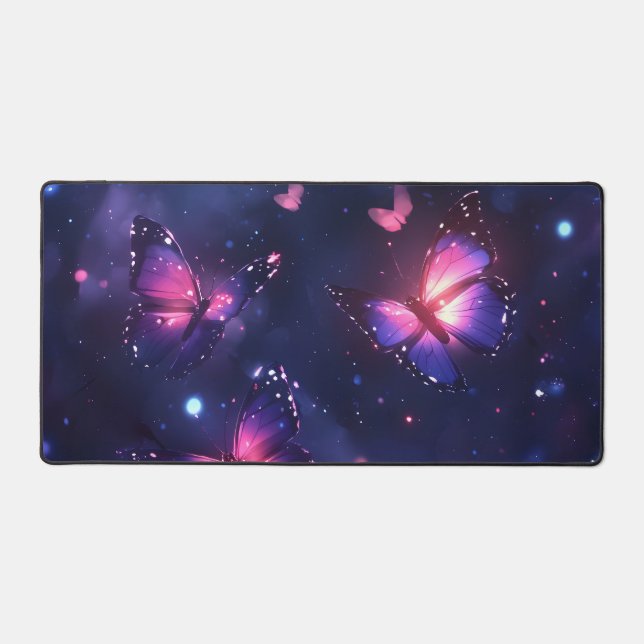 Celestial Night Butterfly Garden Desk Mat (Front)