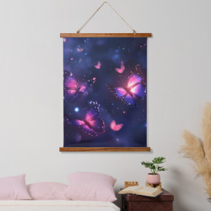 Celestial Night Butterfly Garden Hanging Tapestry