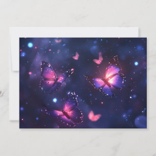 Celestial Night Butterfly Garden Holiday Card