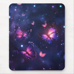Celestial Night Butterfly Garden Mouse Mat