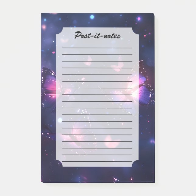 Celestial Night Butterfly Garden Post-it Notes (Front)