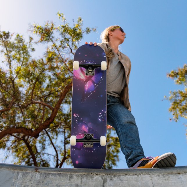 Celestial Night Butterfly Garden Skateboard (Outdoor 1)