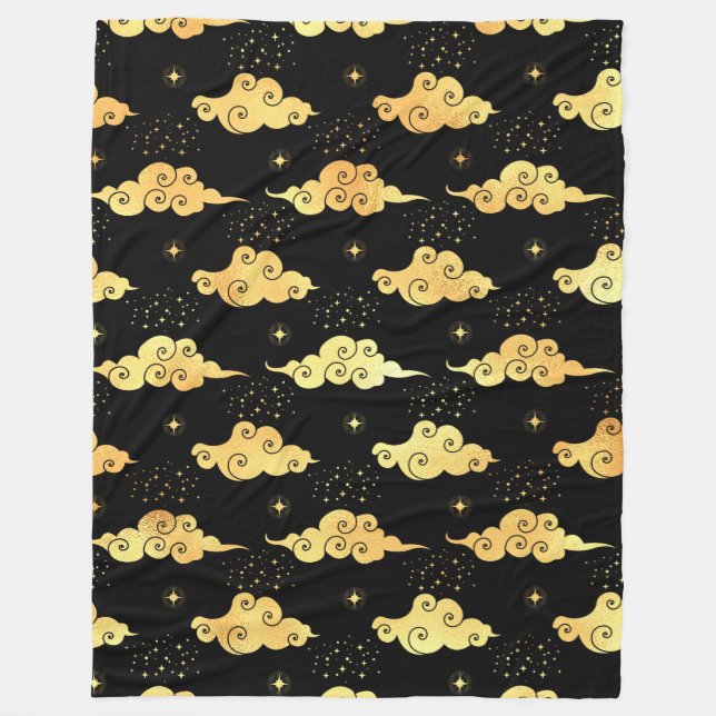 Celestial night sky fleece blanket (Front)
