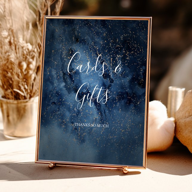 Celestial Night Sky | Gold Cards and Gifts Sign (Creator Uploaded)